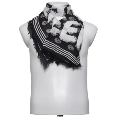 Shawl (Black, Multicolored) from Alexander McQueen