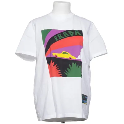 T-shirt (Blanc, Multicolore) de Prada Coton