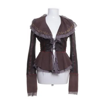 Leather jacket (Brown) from Just Cavalli Silk, Leather, Wool, Viscose