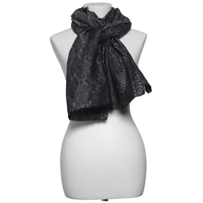 Écharpe (Noir, Gris) de Yves Saint Laurent Cachemire, Soie