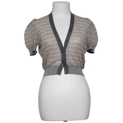 Cardigan (Beige, Gray) from Brunello Cucinelli Cotton, Polyamide