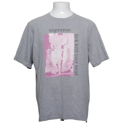 T-shirt (Grijs, Roze) van Supreme Katoen, Polyester