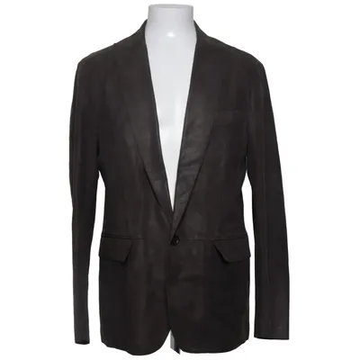 Leather blazer (Brown) from Z Zegna Cotton, Leather
