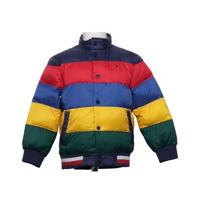 Dunjakke (Blå, Rød, Flerfarvet) fra Tommy Hilfiger Dun, Elastan, Fjer, Nylon, Polyester
