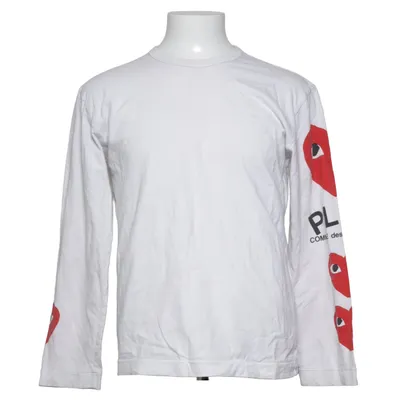 Langærmet t-shirt (Hvid, Flerfarvet) fra Comme des Garçons PLAY Bomuld
