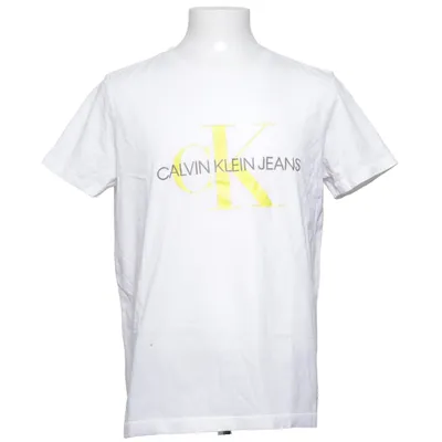 T-shirt (Wit, Geel) van Calvin Klein Jeans Katoen