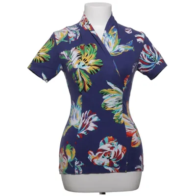 Wrap blouse (Blue, Multicolored) from Kenzo Cotton, Elastane