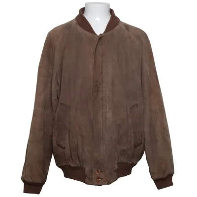 Läderjacka (Brun) från Burberry Skinn, Viskos