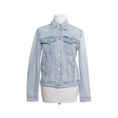 Denim jacket (Blue) from Calvin Klein Jeans Cotton, Leather