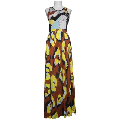 Maxi jurk (Geel, Bruin, Meerkleurig) van Just Cavalli Polyester, Viscose