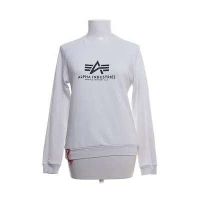 Collegetröja (Vit) från Alpha Industries Bomull, Polyester