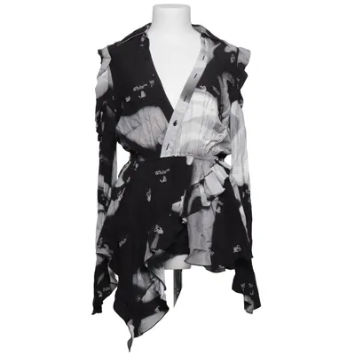 Blouse (Black, White) from Off-White Polyester, Viscose