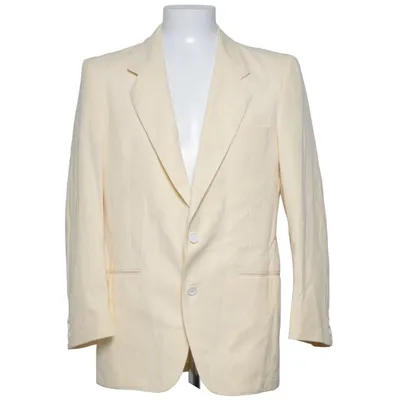 Blazer (Yellow, White) from Yves Saint Laurent Cotton, Polyester