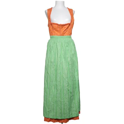 Dirndl (Orange, Grøn, Hvid) fra Sonnblick Bomuld