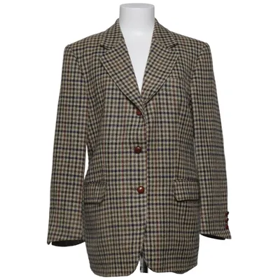 Blazer (Beige, Meerkleurig) van Burberry Kasjmier, Viscose, Wol