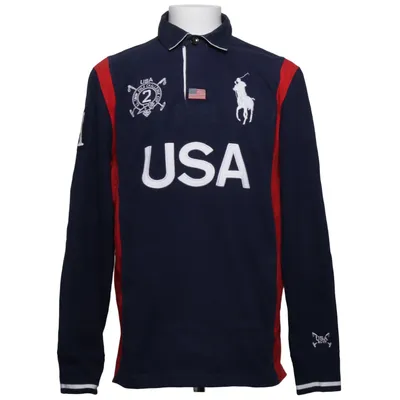 Maillot de rugby (Bleu, Rouge, Blanc) de Polo Ralph Lauren Coton
