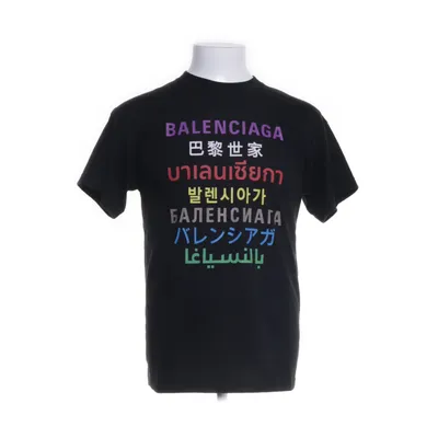 T-shirt (Svart, Flerfärgad) från Balenciaga Bomull, Polyester