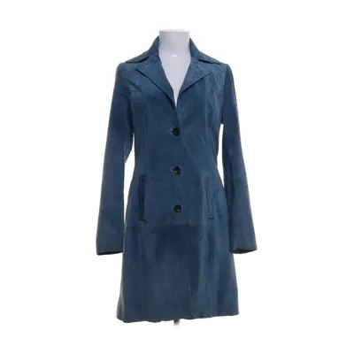 Leather coat (Blue) from Kenzo Jungle Polyester, Leather