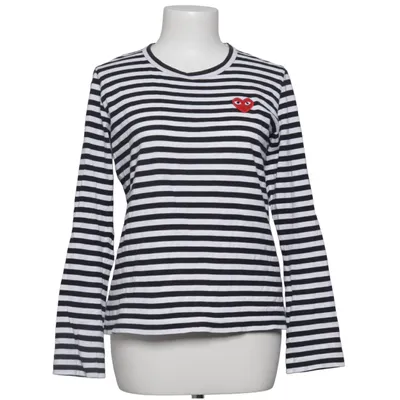 Long sleeve T-shirt (Black, White) from Comme des Garçons PLAY Cotton