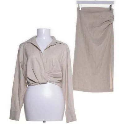 Set (Beige) from Zara Cotton, Elastane, Linen, Polyester