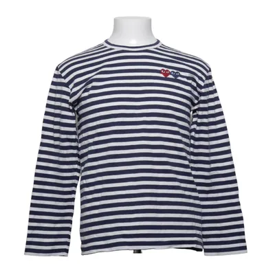 T-shirt à manches longues (Bleu, Blanc) de Comme des Garçons PLAY Coton