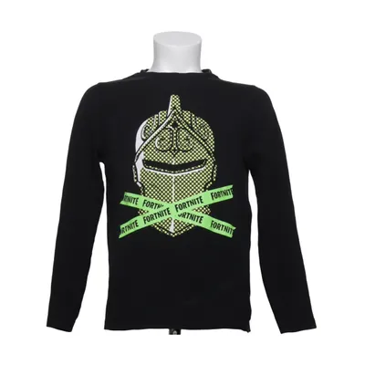 T-shirt à manches longues (Noir, Vert) de Fortnite Coton