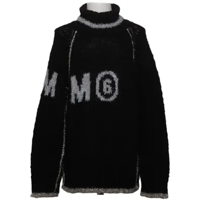 Turtleneck (Sort, Sølv) fra MM6 by Maison Margiela Akryl, Alpacauld, Viscose