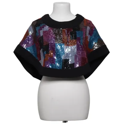 Poncho (Zwart, Meerkleurig) van Custommade Katoen, Polyester