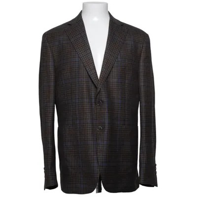 Blazer (Brown, Blue, Multicolored) from Loro Piana Acetate, Wool