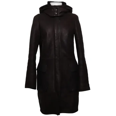 Veste en peau de mouton retournée (Marron) de Jil Sander Cuir, Fourrure
