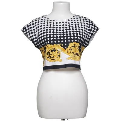 Top (Zwart, Wit, Goud) van Versace Classic V2 Katoen