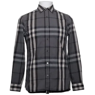 Skjorte (Grå, Sort, Hvid) fra Burberry Bomuld, Elastan, Polyamid