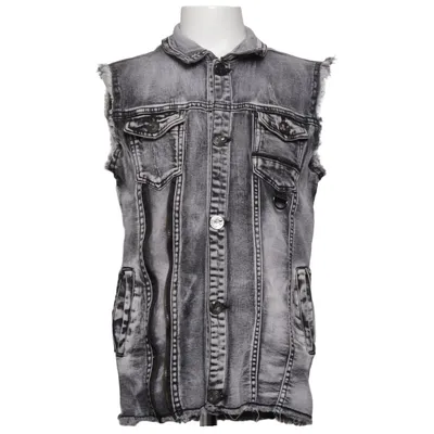 Jeansvest (Grå) fra Mini Mini Bomuld, Polyester