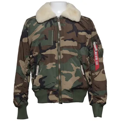 Pilotjacka (Grön, Flerfärgad) från Alpha Industries Skinn, Polyamid, Polyester