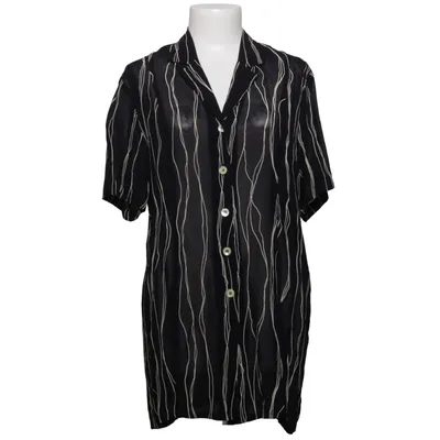 Kortærmet skjorte (Sort, Hvid) fra Choise by Danwear Viscose