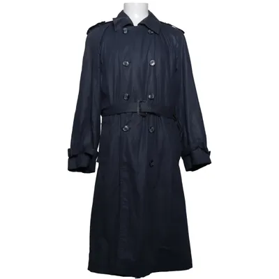 Trench-coat (Bleu) de Yves Saint Laurent Coton, Polyester