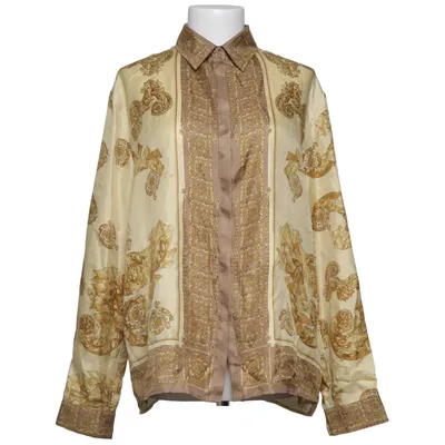 Skjorta (Beige, Brun, Guldfärgad) från Versace Collection Silke