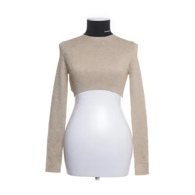 Crop top (Goud) van Prada Katoen, Elastaan, Metallvezel, Polyamide, Viscose