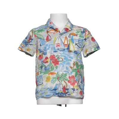 Short sleeve shirt (Blue, Multicolored) from Loro Piana Linen