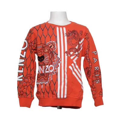 Collegetröja (Orange, Vit, Svart) från Kenzo Kids Bomull