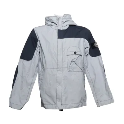 Outdoor jacket (Gray, Blue) from Stone Island Junior Elastane, Polyamide