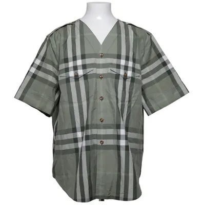 Kortärmad skjorta (Grön, Vit) från Burberry Bomull