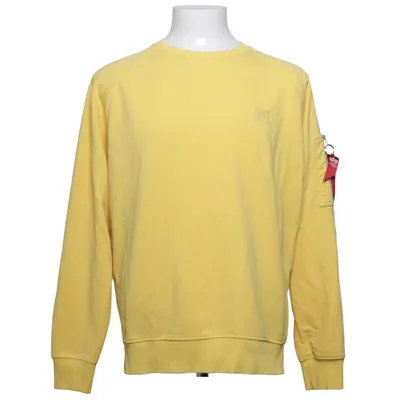 Sweatshirt (Geel) van Alpha Industries Katoen, Polyester