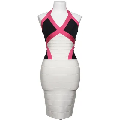 Robe de cocktail (Blanc, Noir, Rose) de Herve Leger Élasthane, Polyamide, Viscose