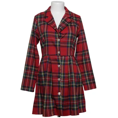 Skjortklänning (Röd, Flerfärgad) från Lily Rose Elastan, Polyester