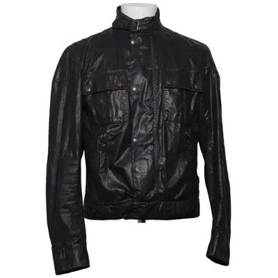 Oilskinsjakke (Sort) fra Belstaff Bomuld, Polyurethan