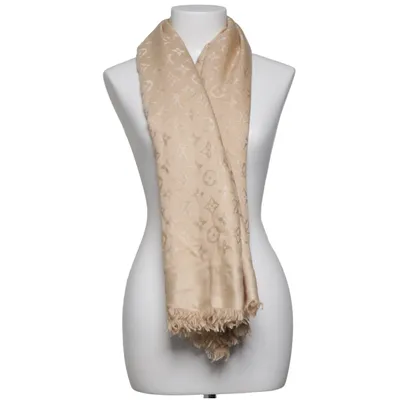 Scarf (Beige) from Louis Vuitton Silk, Wool