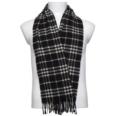 Scarf (Black, White) from Burberry Cashmere