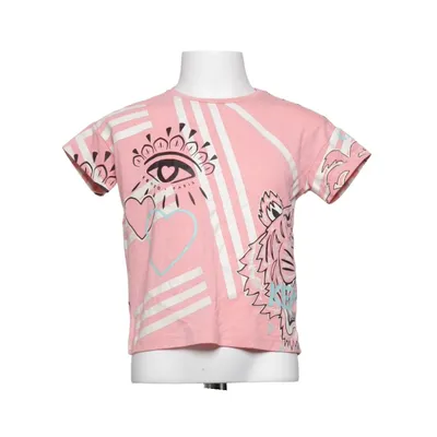 T-shirt (Pink, White, Multicolored) from Kenzo Kids Polyester, Viscose