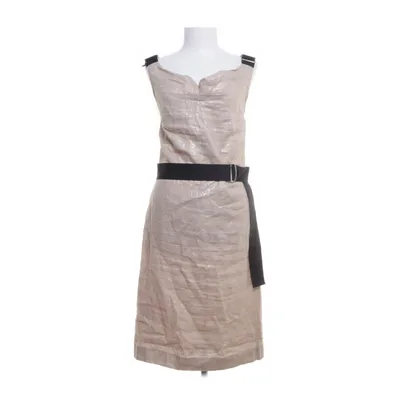 Klänning (Beige) från Dolce & Gabbana Linne, Acetat, Bomull, Polyuretan